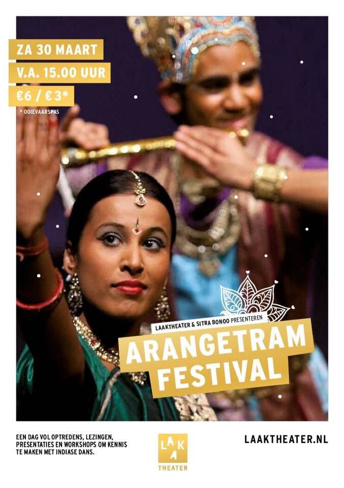 Affiche van het Arangetram Festival in het Laaktheater
